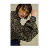 Blouse "BETTY" python print khaki