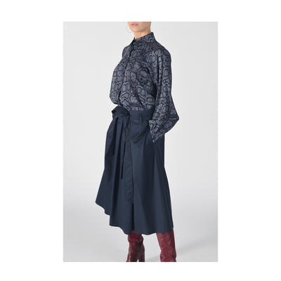 Blouse "BETTY" python print blue