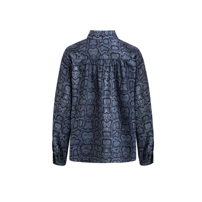 Blouse "BETTY" python print blue