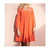 Dress "DALLAS" crepe de chine flamigo