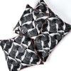 Kissen "JAPANESE WAVE" BLACK&WHITE 50x50cm   100% Seide