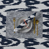SERVIETTE 'IKAT BIG' BLUE FANCY 36 x 48 cm 100% COTTON_SATIN