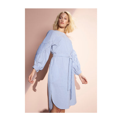 Dress "DUBLIN" cotton stripe blue white