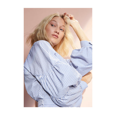 Dress "DUBLIN" cotton stripe blue white