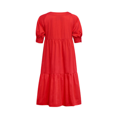 Dress "DANNY" cottonsatin mars red