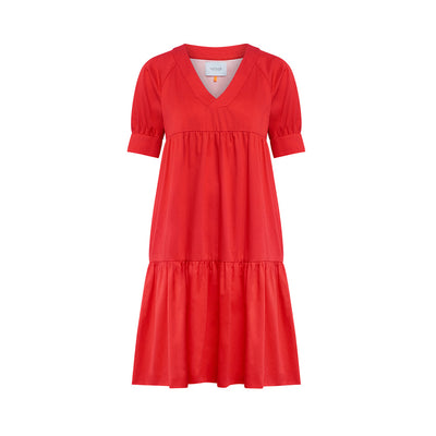 Dress "DANNY" cottonsatin mars red