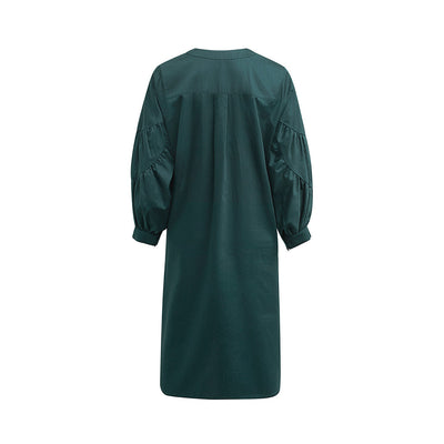 Dress "DUBLIN" cotton satin bottlegreen