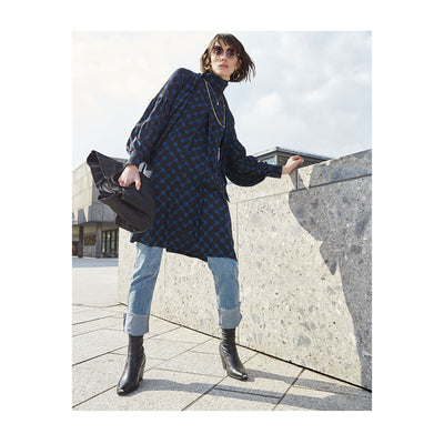Dress "KUDO" dot chain indigo