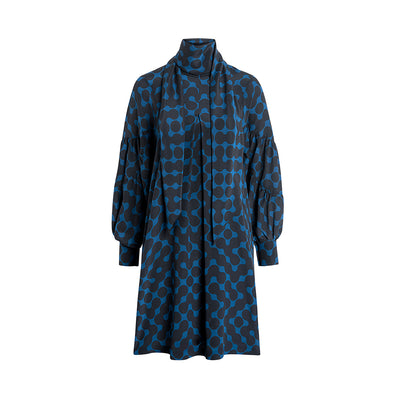 Dress "KUDO" dot chain indigo
